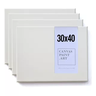 Pack 4 Bastidores 40x30 Lienzo Entelado Canvas Paint Art  