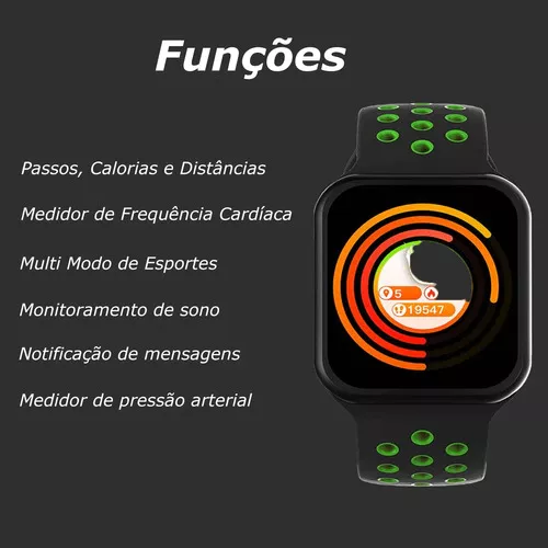 SmartWatch F8 - Pulseira Relógio Inteligente - Rosa e Azul