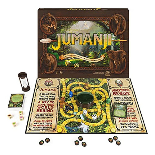Jumanji The Game Del Clásico Juego De Mesa De Aventuras Par Spin Master Inglés