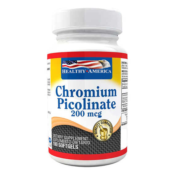Chromium Picolinate 200mcg 100 Softgels Healthy America