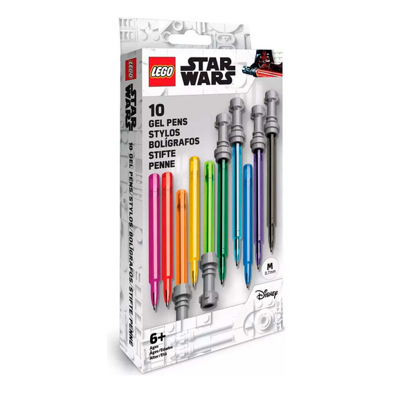 Lapicero De Lego Star Wars Lightsaber Gel Pens 10 Pk