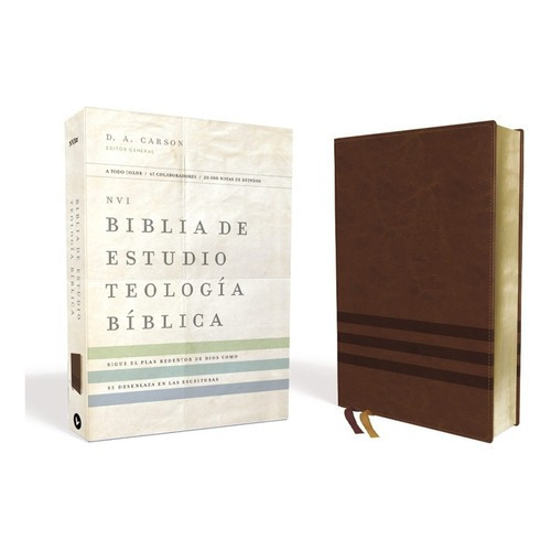 Biblia Nvi Estudio Teología Bíblica Im Piel Café 4 Colores