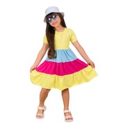 Vestido Infantil Feminino Roupa Criança Moda Blogueirinha