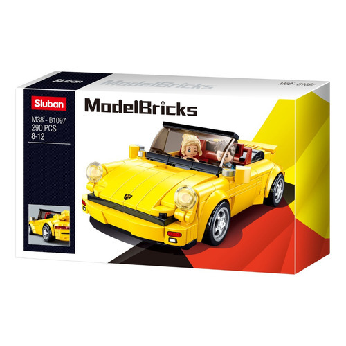 Sluban - Modelbricks Auto Deportivo Amarillo. 290 Piezas