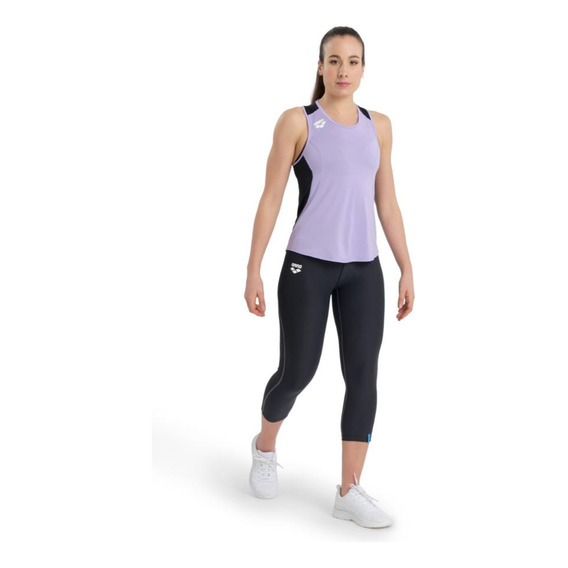 Calza Mujer 7/8 Tight Panel  Negro Arena