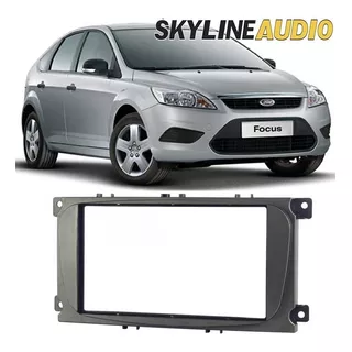 Frente Marco Adaptador Doble Din Estereo Ford Focus 2 Negro