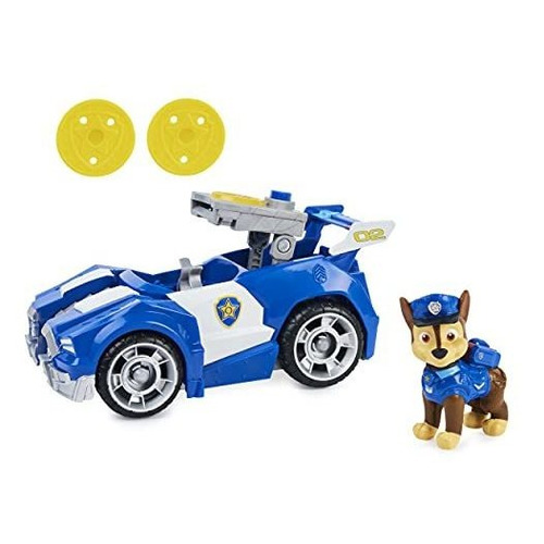 Paw Patrol, Chase's Deluxe Movie Transforming Toy Car Con Fi