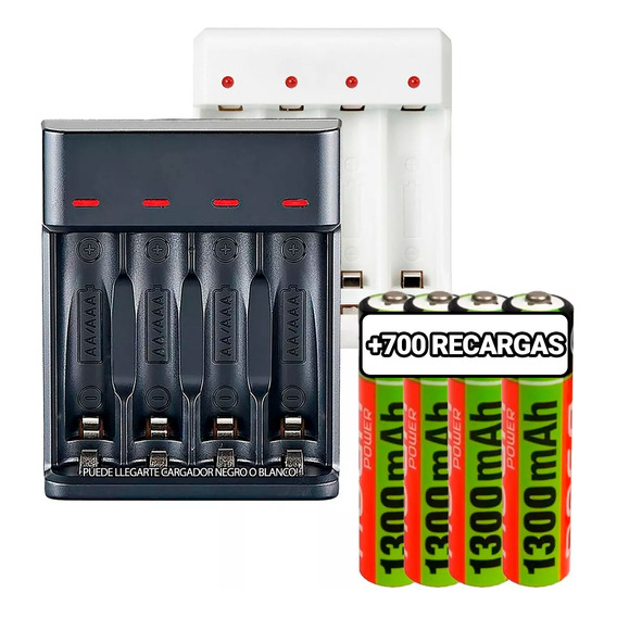 Cargador Pilas Noga Aa/aaa + 4 Pilas Aaa Recargables Pcreg