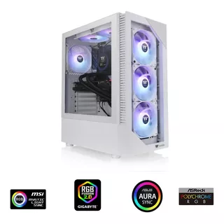 Chasis Thermaltake View 200 + 3 Ventilador Rgb-blanco Color Blanco