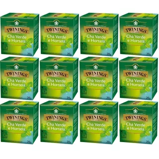 Chá Twinings Verde E Hortelã Kit 12 Caixas 120 Sachês