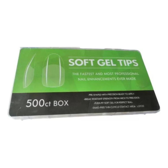 Tips Soft Gel Almendra X 500 Unidades