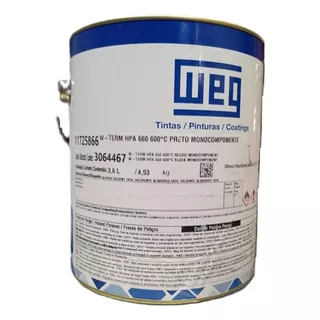 Pintura Alta Temperatura W-term Hpa 660 Negro 600°c Weg