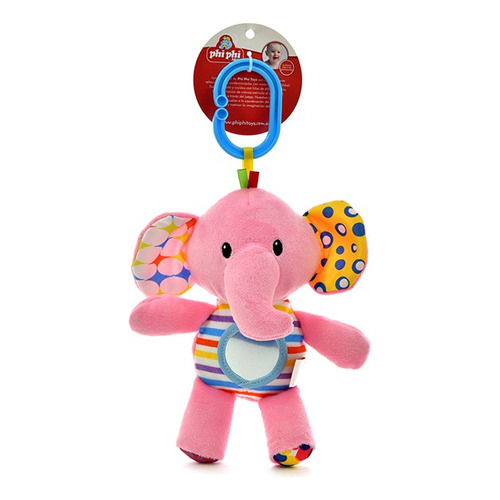 Sonajero Animalitos Con Espejo 20cm- Orig. Phi Phi Toys Color Elefante