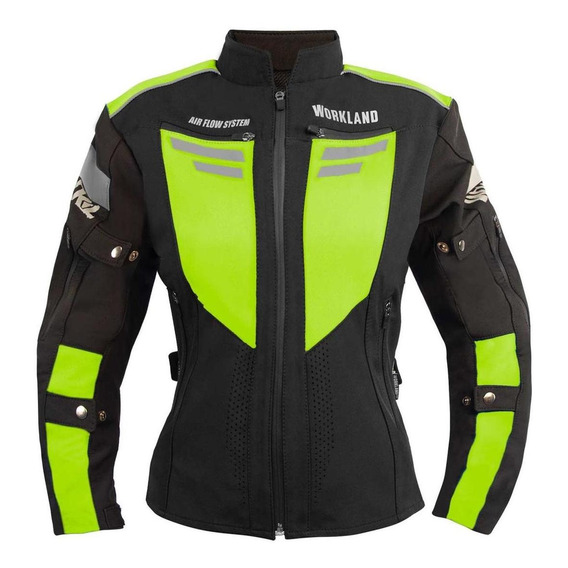 Chamarra Moto Mujer Impermeable Protecciones Biker Wkl 85 Nv