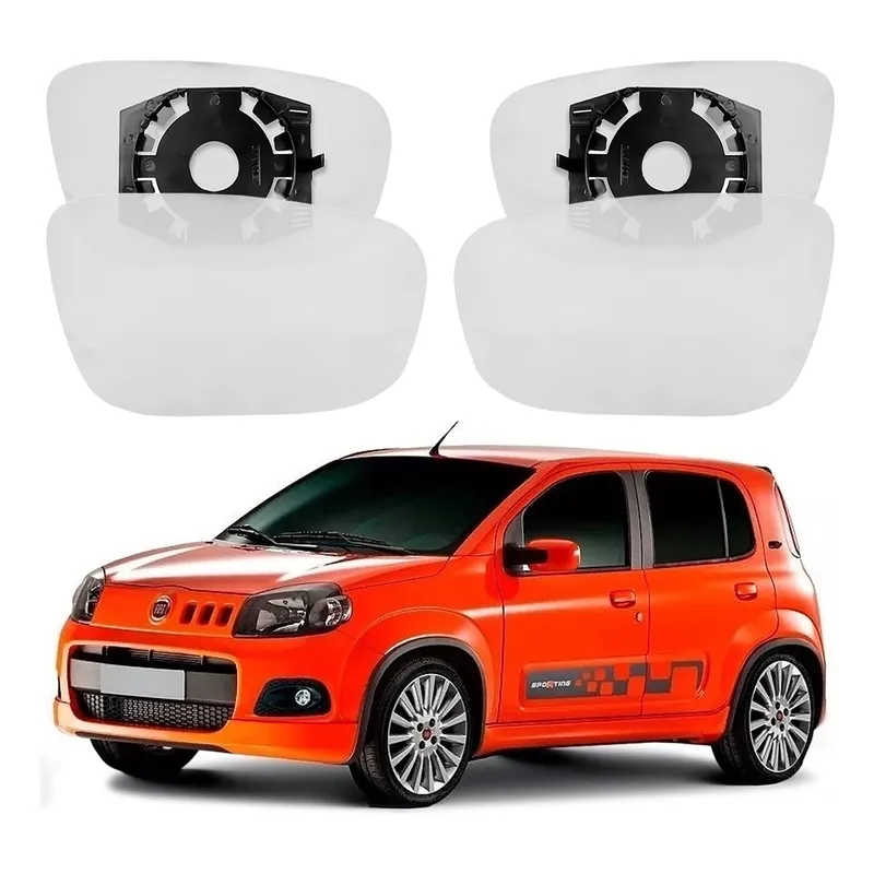 Par Lentes Retrovisor Uno Sporting 1.4 2010 A 2016