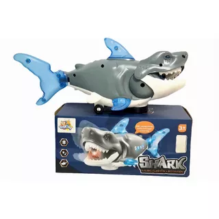 Brinquedo Shark Tubarão Acende Luz Som Bate Volta Diversão