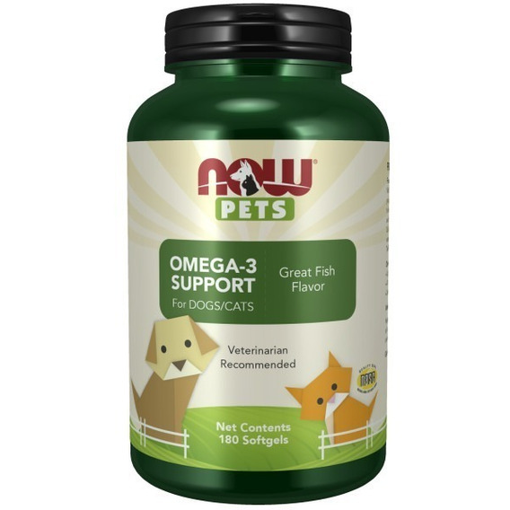 Now Pets Omega-3 Para Perros Y Gatos 180 Cápsulas