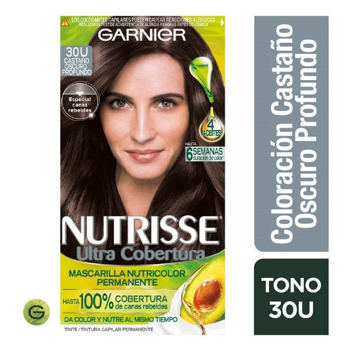 Tinte Nutrisse Ult Cob 30u Castaño Oscuro Profundo Garnier Tono H1569300