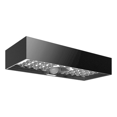 Reflector Solar Sensor De Movimiento 6w 3000k Mc Negro Cálido