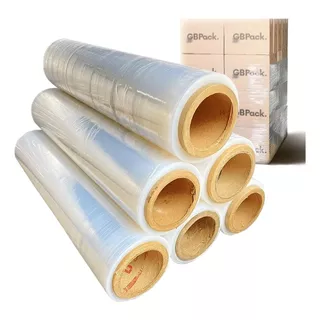 6 Filmes Stretch Manual 1,5kg 500x25 Linha Industria 150m