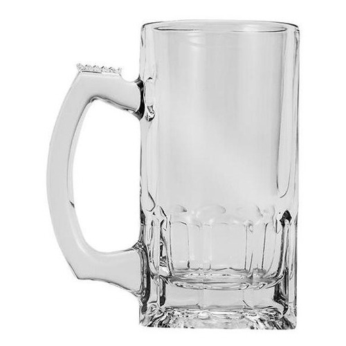 Tarro Para Cerveza Clásica De Cristal 1 Litro 6pzs - Crisa Color Transparente