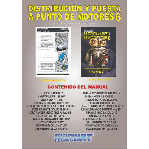 Libro Manual Distribución Y Puesta A Punto De Motores 6 Rt