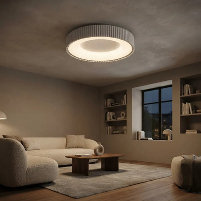 Plafon Led Moderno Nova 45w 809250bl Ø50 C/control Blanco Blanco