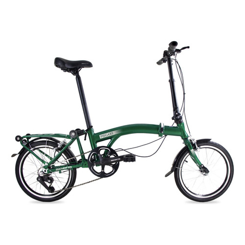 Bicicleta Benotto Plegable Piegare R16 3v Aluminio Frenos V Color Verde