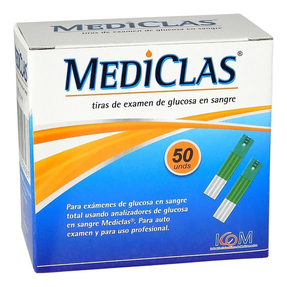 Tiras Reactivas Glucometro Mediclas 50 Unidades