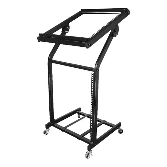 Rack Stand C/ruedas Venetian Mx-2 Consola Sonido 16 Unidades