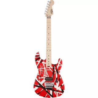 Guitarra Evh Eddie Van Halen Striped Series Black White Red Cor Vermelho Orientação Da Mão Destro