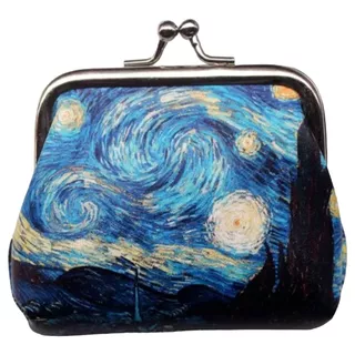 Monedero Vintage Van Gogh + Broche Pin De Metal