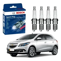  Jogo Velas Bosch Onix 1.0 Vhc Flex 2012 A 2015