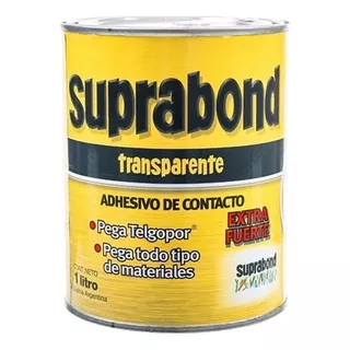 Adhesivo Suprabond Transparente Extra Fuerte En Lata 1 Litro