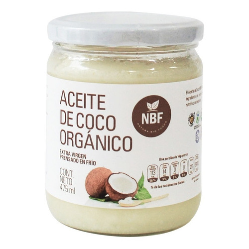 NBF aceite de coco orgánico extra virgen 475ml