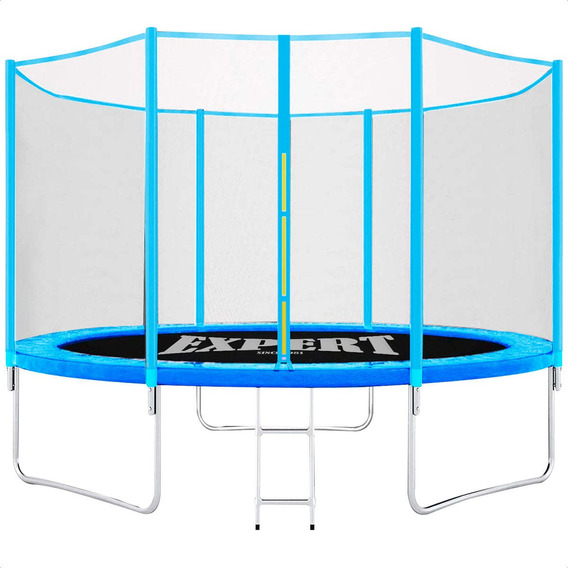 Expert Kids CME001244 Cama Elástica Trampolín Expert Diámetro 2.44mts Estructura Reforzada Calidad Premium con Escalera más Red Protectora Externa y Cobertor De Color