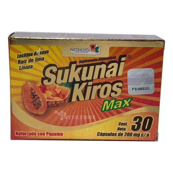 Sukunai Kiros Max 30 Cápsulas Sabor Sin sabor