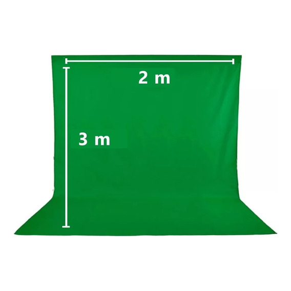 Tela Telon Verde Lino Fondo Estudio Chroma Key 2 X 3 Metros