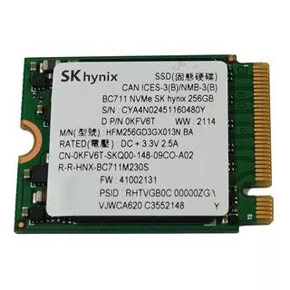 Disco Sólido Ssd Sk Hynix Bc711 256gb M.2 2230 Pcie Nvme Oem Color Verde Oscuro