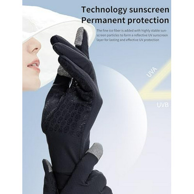 Guantes Sin Dedos Con Protección Solar Upf 50+ Unisex