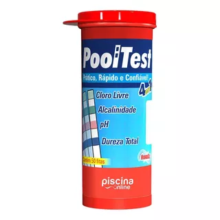 Kit De Teste P/ Piscina Fita 4 Em 1 - 50 Tiras