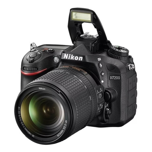  Nikon Kit D7200 + lente 18-140mm VR DSLR color  negro 