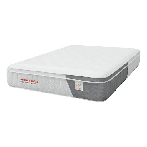 Colchón Sencillo de espuma Romance Relax Ultra Confort + base Sif gris - 100cm x 190cm x 64cm con pillow