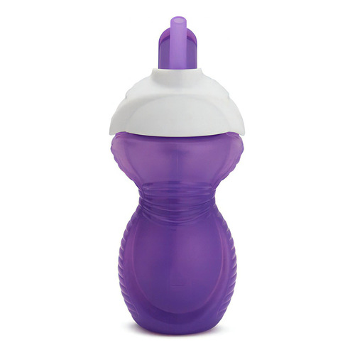 Vaso con pajita Munchkin 15424h Click Lock, color morado, 266 ml