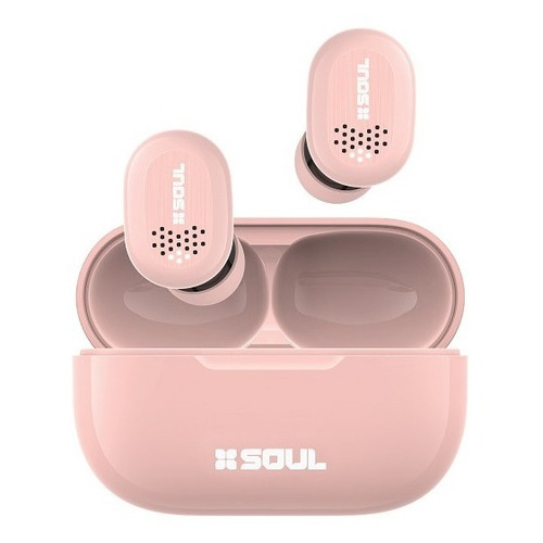 Auricular Bluetooth Soul Tws 700 Con Base De Carga Color Rosa