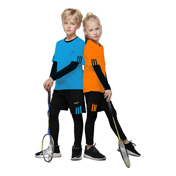 Conjunto 2pcs Deportiva De Verano Para Niños 4-12 Años