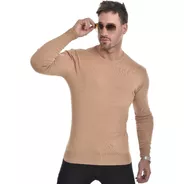 Sweater Pullover Hombre Entallado De Hilo Liso Colores