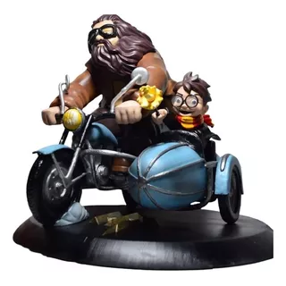 Figura Harry Potter Y Rubeus Hagrid En Motocicleta