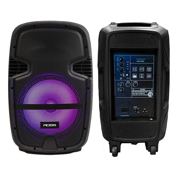 Parlante Ross Bafle Activo 12' Bluetooth Radio Fm Mp3 Usb Sd