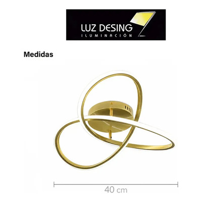 Plafon Led Infinity Dorado Diseño Moderno 20w Cct Lda80020-d Dorado